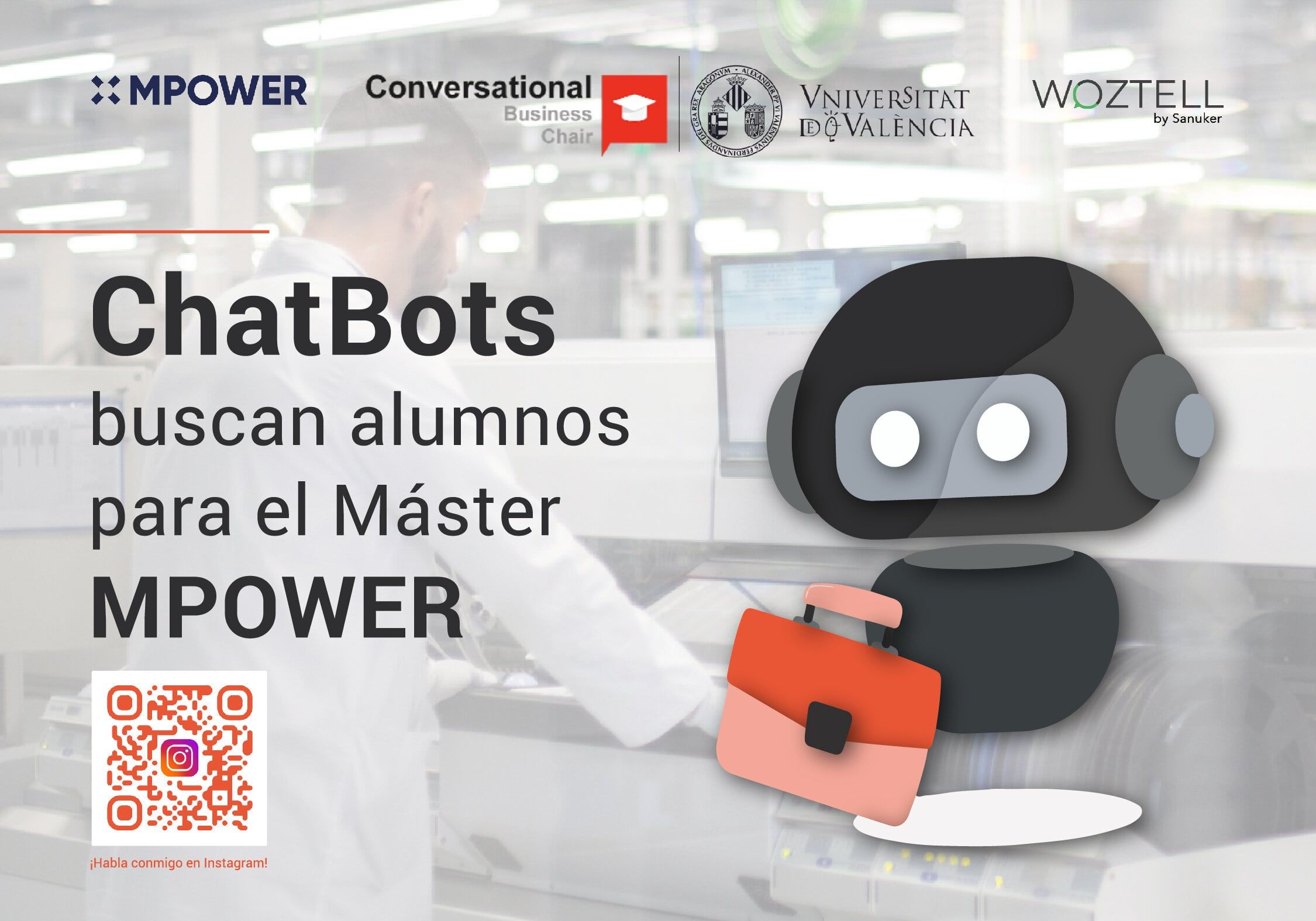 ChatBots en Facebook e Instagram buscan alumnos para el Máster MPOWER, de POWER ELECTRONICS