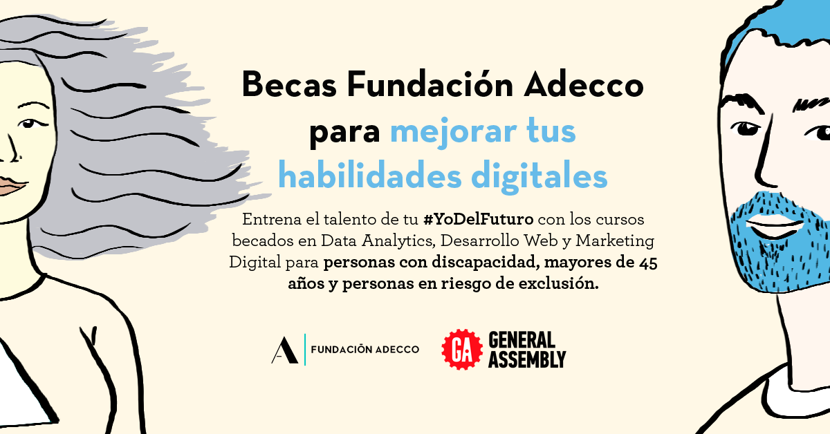 Becas Fundación Adecco-General Assembly para formar a las personas más afectadas por la brecha digital
