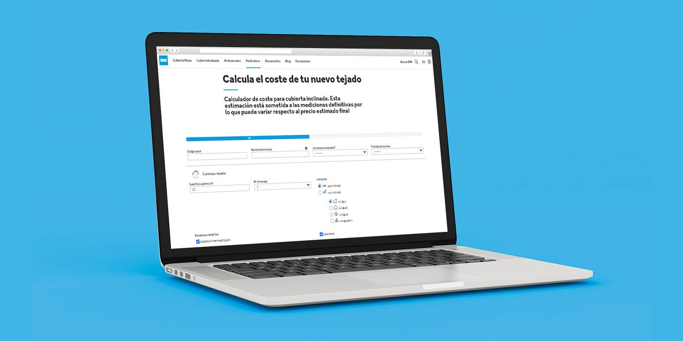 BMI ofrece una nueva herramienta online para calcular los costes de un nuevo tejado